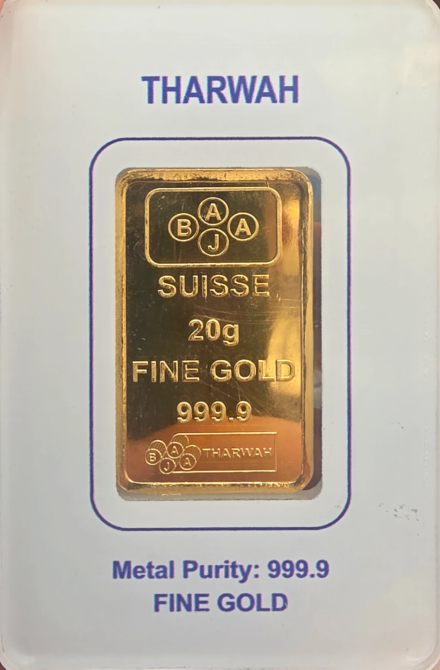 24-karat gold ingot - 20g | Fortuna Royal Design