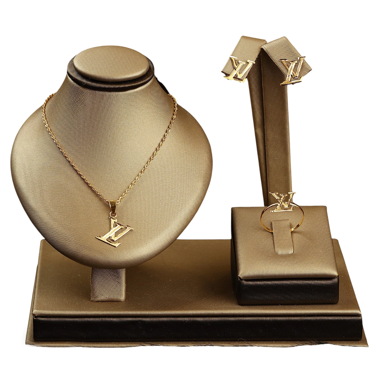 18K Gold Monogram Set - Modern Elegance, Effortlessly