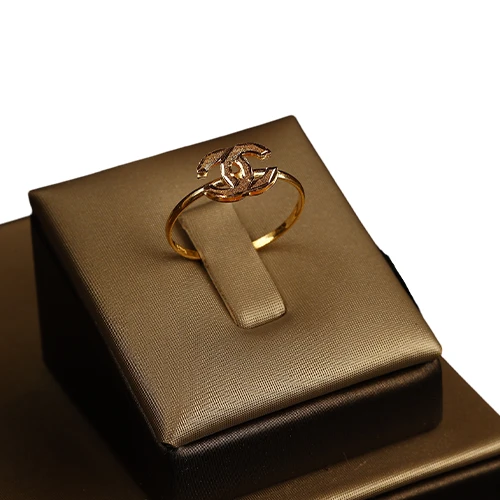 “Touch of Elegance” 21K Gold Set – Modern Monogram Design