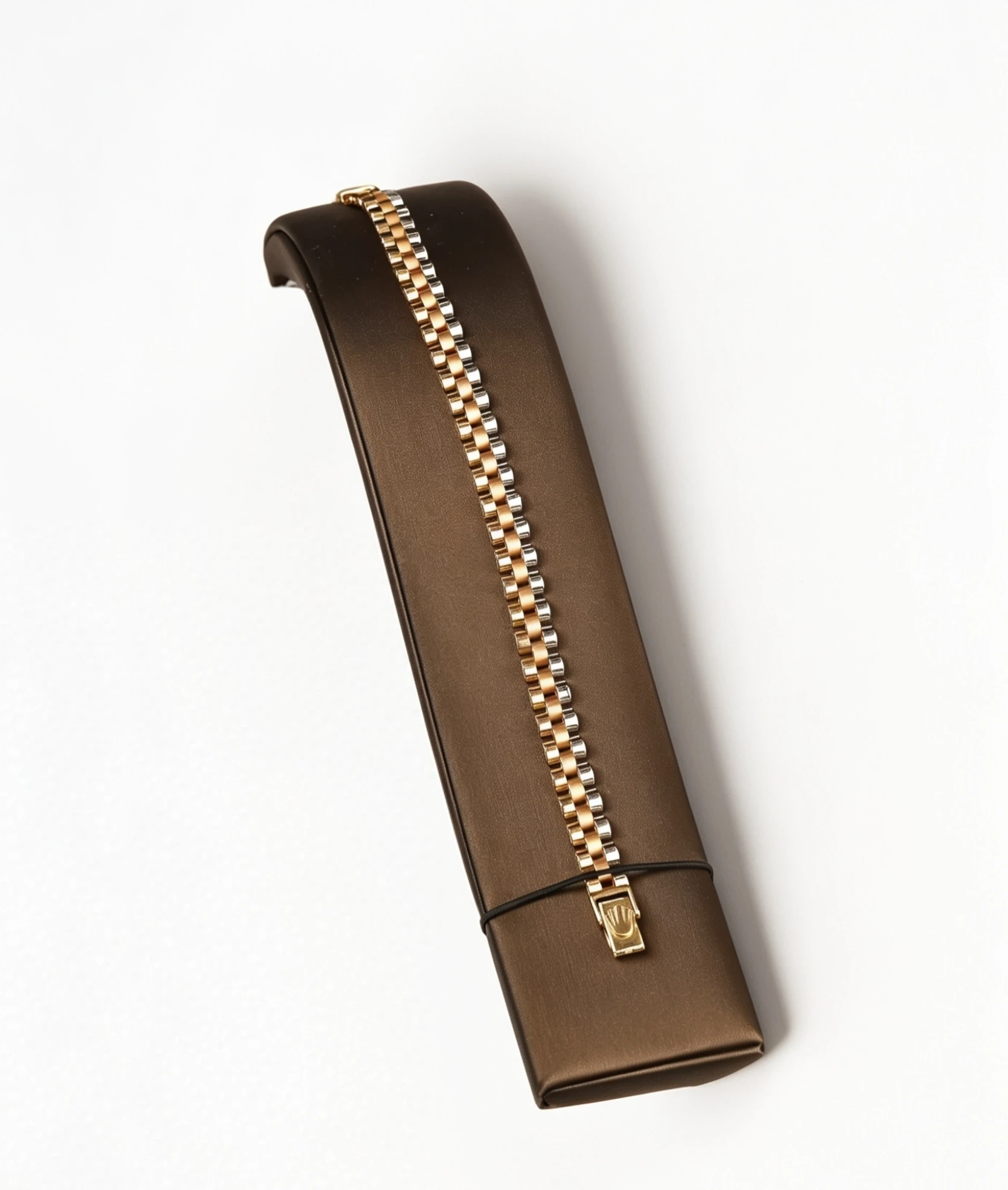 “Time Icon” 18K Gold Bracelet – Luxury Two-Tone Watch Link Design