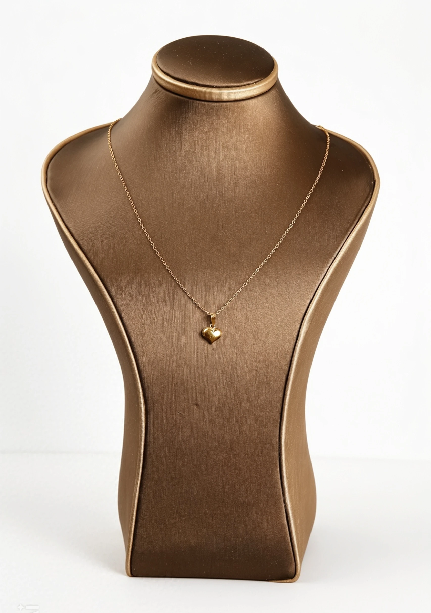 “Tiny Heart” 18K Gold Necklace – Fine Chain with Solid Heart Pendant
